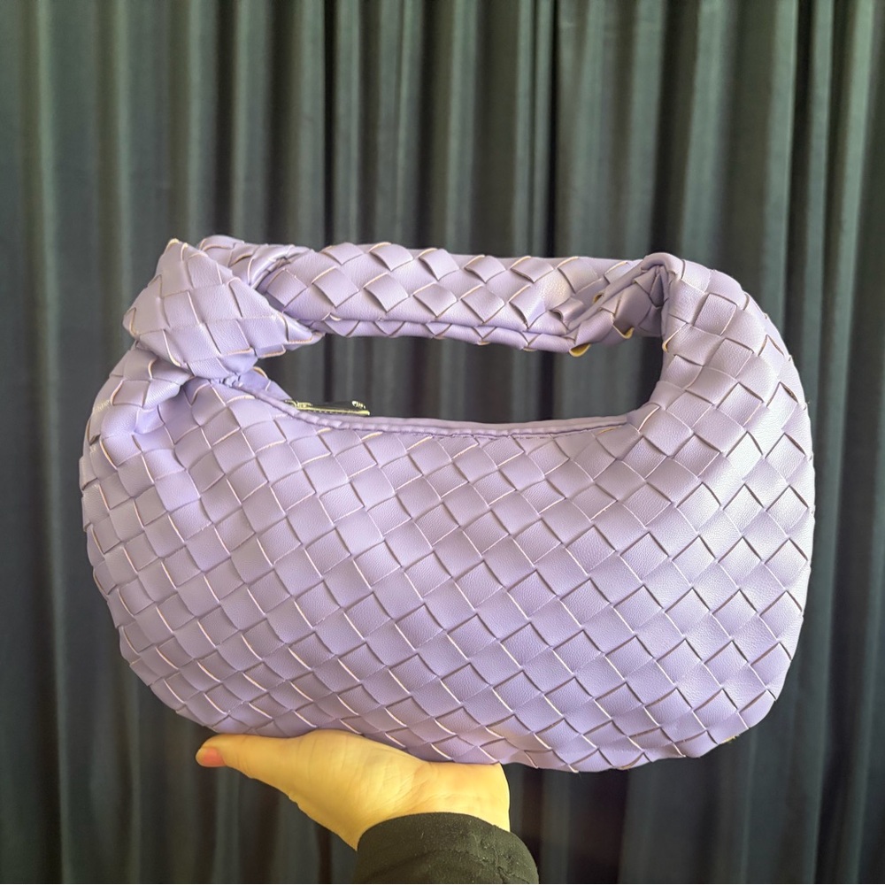 Elegant Lavender Woven Handbag